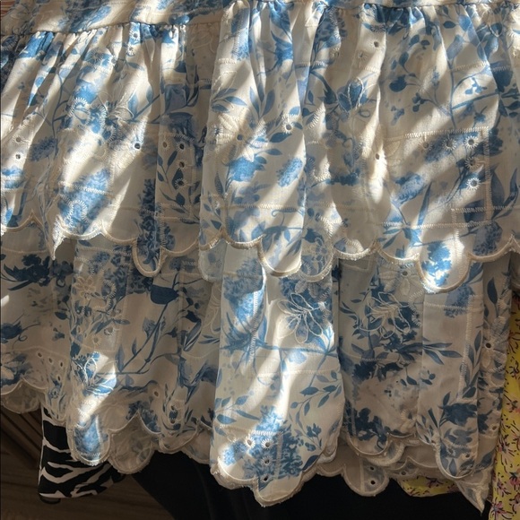 En Saison Blue and White Floral Mini Dress S - Picture 9 of 9